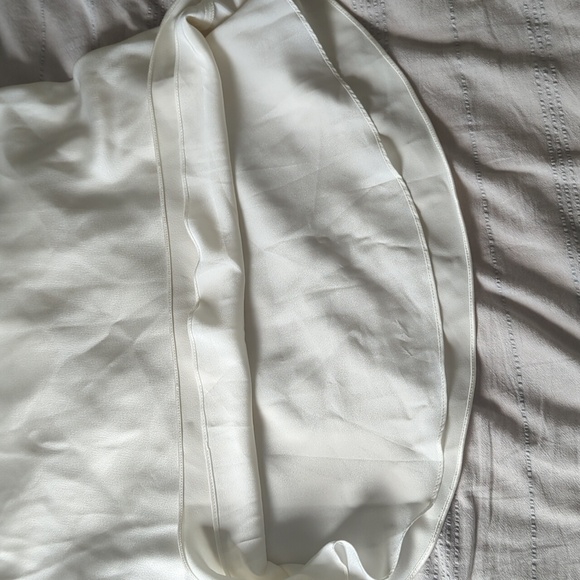 Halston Asymmetric White Gown - Picture 11 of 14